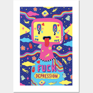 FUCK DEPRESSION Posters and Art